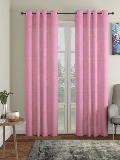 

Molly & Michel Set of 2 Pink Door Curtain