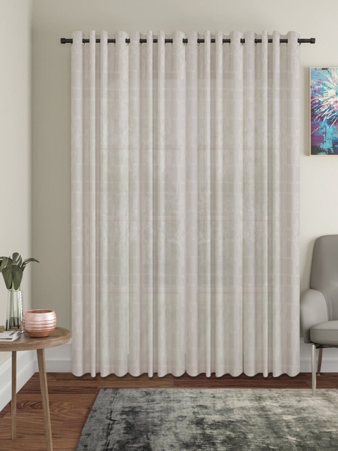 

Molly & Michel Set Of 4 Off White Floral Long Door Curtain