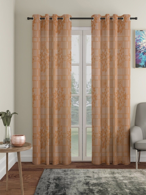 

Molly & Michel Beige Set of 2 Long Door Curtain