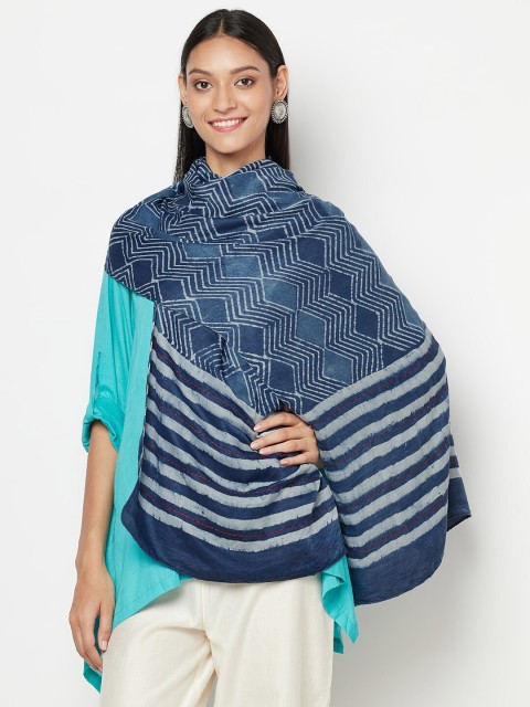 

Fabindia Women Blue & White Printed Stole