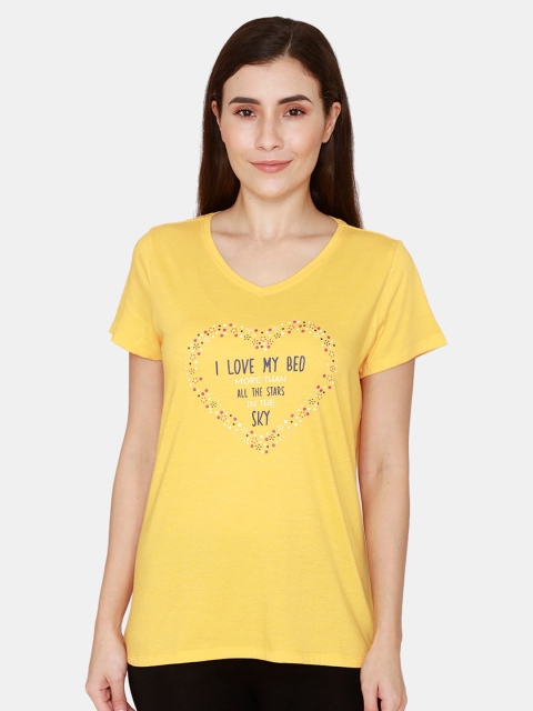 

Rosaline by Zivame Yellow Regular Top
