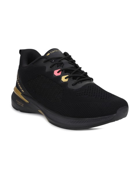 

Campus Men Black Mesh Running Shoes