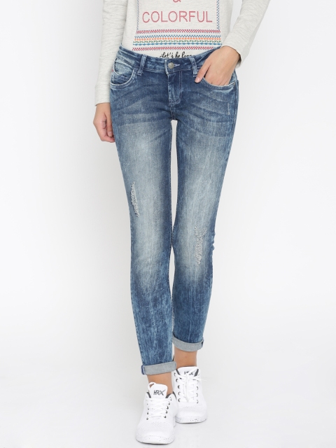 

Flying Machine Women Blue Super Twiggy Fit Low-Rise Stretchable Jeans