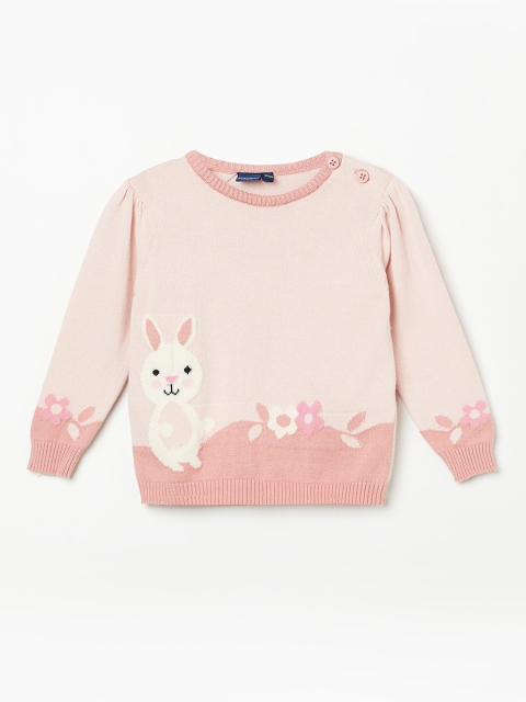 

Juniors by Lifestyle Girls Pink Cotton Pullover