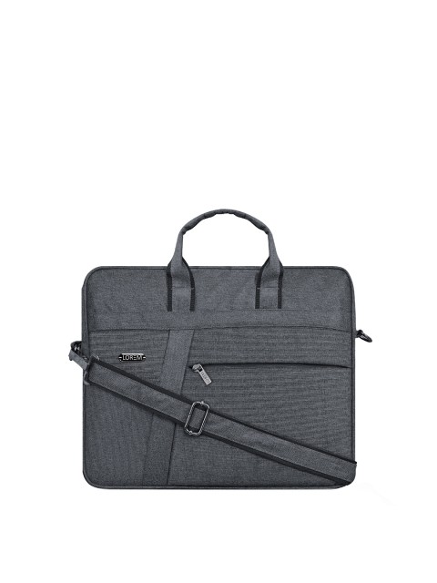 

LOREM Unisex Grey Textured Messenger Bag