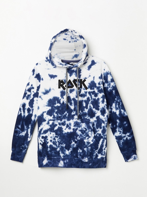 

Denimize by Fame Forever Boys White Printed Hooded Sweatshirt