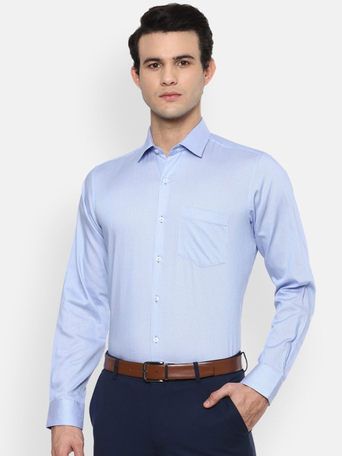 

Van Heusen Men Blue Opaque Printed Formal Shirt