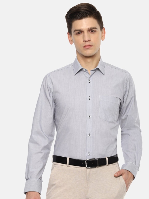 

Van Heusen Men Grey Opaque Striped Formal Shirt