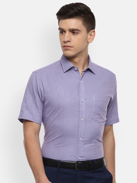 

Van Heusen Men Purple Opaque Checked Formal Shirt