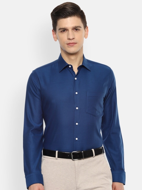 

Van Heusen Men Navy Blue Opaque Formal Shirt