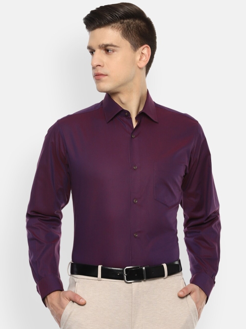 

Van Heusen Men Purple Opaque Cotton Formal Shirt