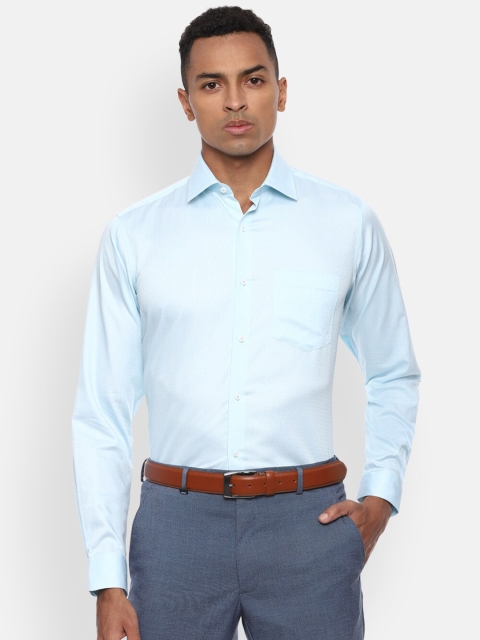 

Van Heusen Men Turquoise Blue Opaque Formal Shirt