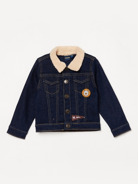 

Juniors Boys Blue french middle red purple Denim Jacket