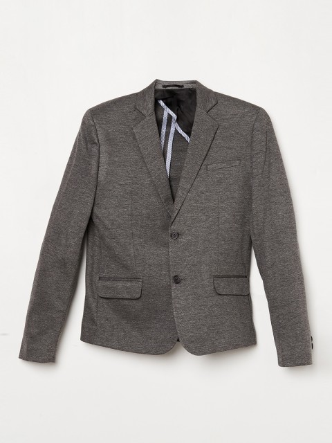 

Fame Forever by Lifestyle Boys Charcoal Grey Solid Single-Breasted Casual Blazer