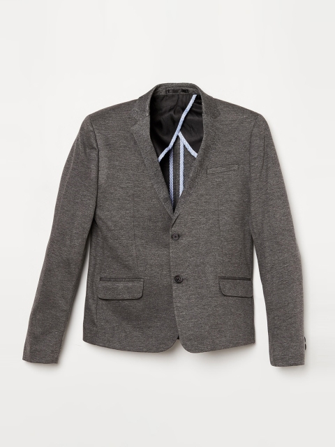 

Fame Forever by Lifestyle Boys Grey Self-Design Single-Breasted Formal Blazer