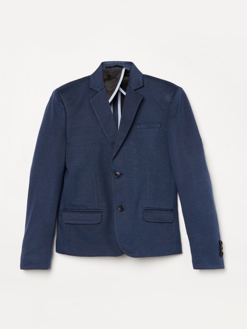 

Fame Forever by Lifestyle Boys Navy Blue Solid Single-Breasted Formal Blazer