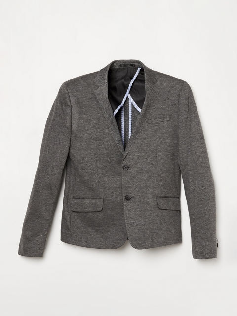 

Fame Forever by Lifestyle Boys Grey Solid Single Breasted Blazer