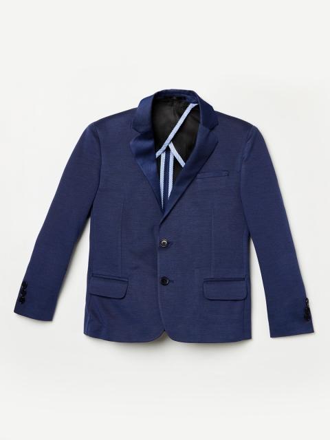 

Fame Forever by Lifestyle Boys Navy Blue Solid Single-Breasted Casual Blazer