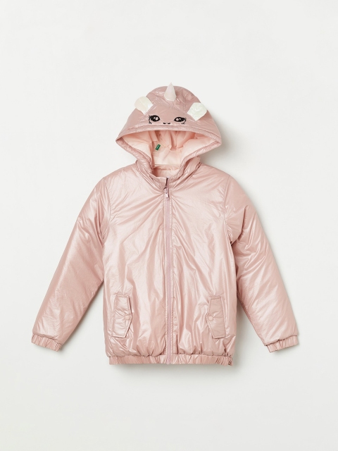 

Fame Forever by Lifestyle Girls Pink Padded Jacket with Embroidered