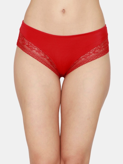 

Zivame Women Red Love Stories Hipster Mid Rise Brief ZI2606FASH00RED