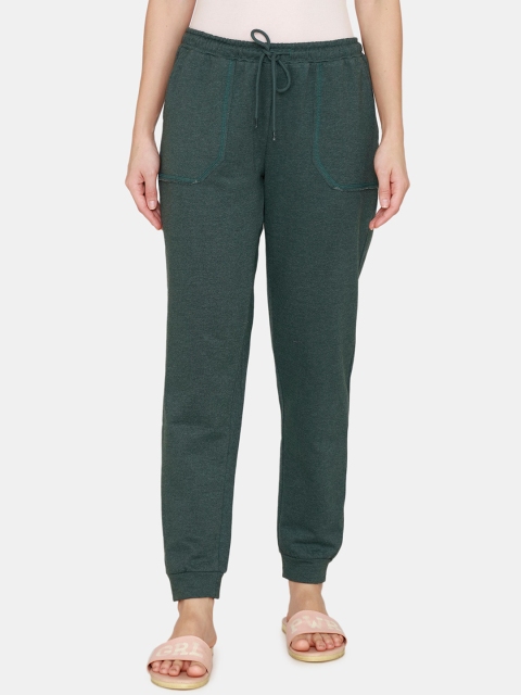 

Zivame Women Green Solid Regular Fit Cotton Jogger