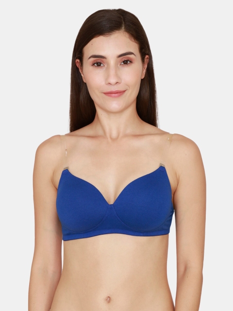 

Zivame Blue T-shirt Bra Lightly Padded ZI10ISCOREABLUE
