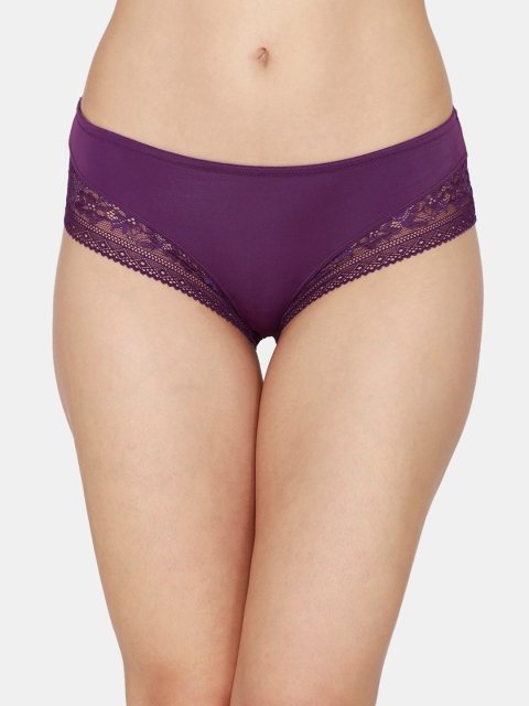 

Zivame Women Purple Solid Hipster Briefs ZI2606FASHEPURP