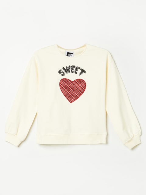 

Fame Forever by Lifestyle Girls Off White Printed Sweatshirt