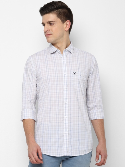

Allen Solly Men White Slim Fit Checked Casual Shirt