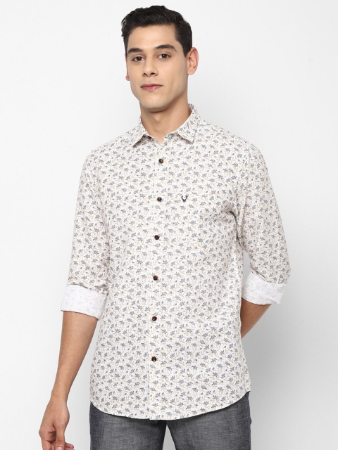 

Allen Solly Men White Slim Fit Floral Opaque Printed Casual Shirt
