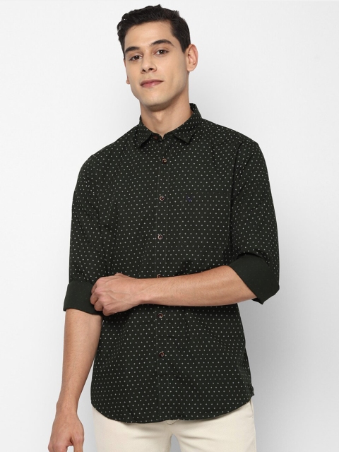 

Allen Solly Men Black Slim Fit Opaque Printed Casual Shirt