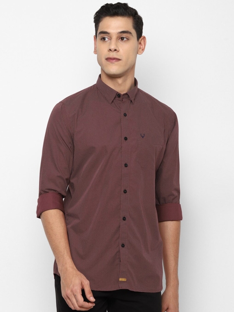 

Allen Solly Men Maroon Slim Fit Opaque Casual Shirt