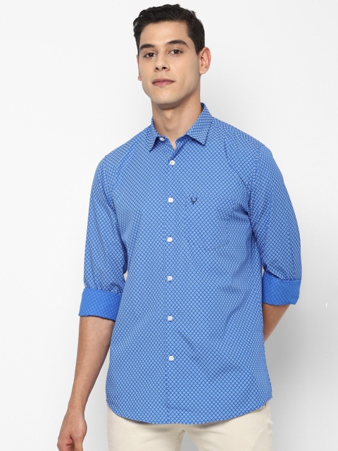 

Allen Solly Men Blue Slim Fit Opaque Printed Casual Shirt