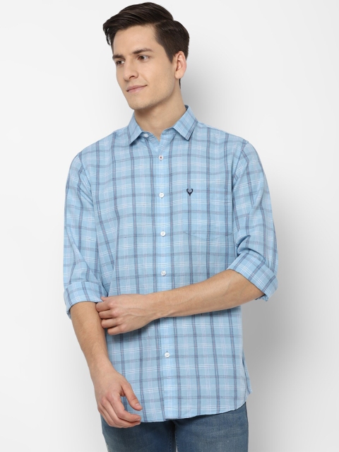 

Allen Solly Men Blue Slim Fit Checked Casual Shirt