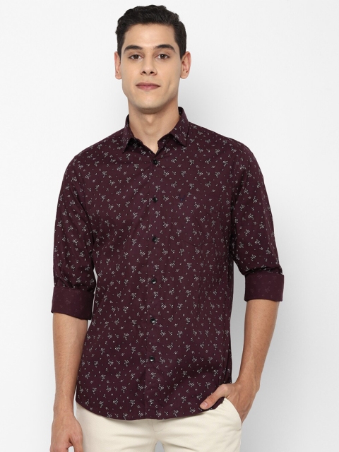 

Allen Solly Men Maroon Slim Fit Floral Opaque Printed Casual Shirt
