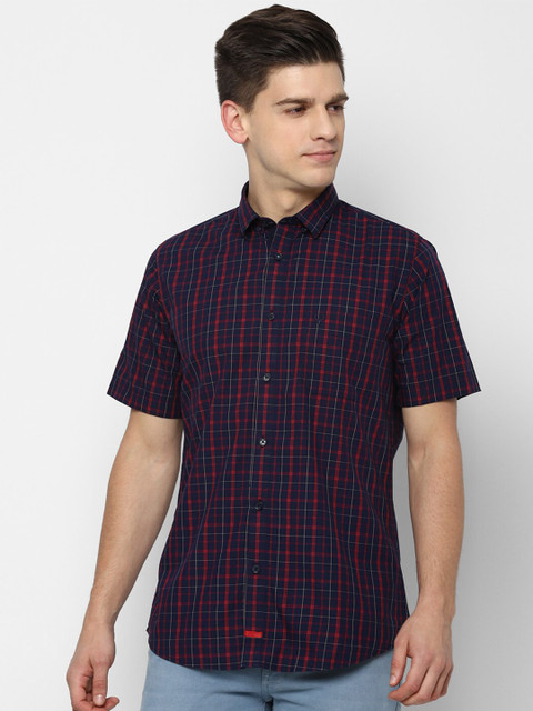 

Allen Solly Men Purple Tartan Checks Casual Shirt