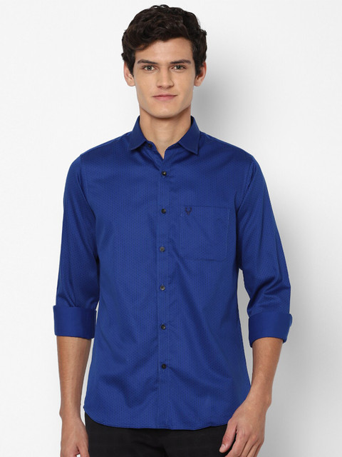 

Allen Solly Men Blue Slim Fit Opaque Cotton Casual Shirt