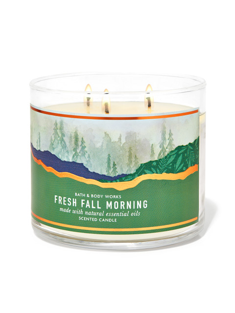 

Bath & Body Works Fresh Fall Morning 3-Wick Scented Candle - 411 g, Green