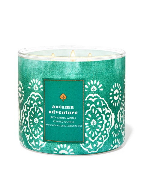 

Bath & Body Works Autumn Adventure 3-Wick Scented Candle - 411 g, Green