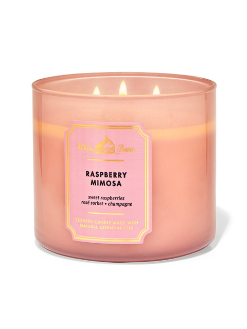 

Bath & Body Works Raspberry Mimosa 3-Wick Scented Candle - 411 g, Peach