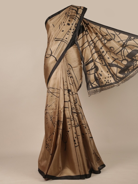 

Pothys Brown & Black Printed Saree