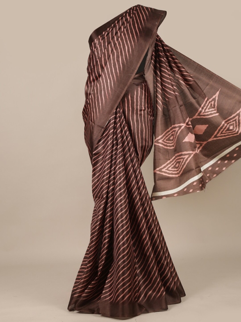 

Pothys Brown Striped Saree