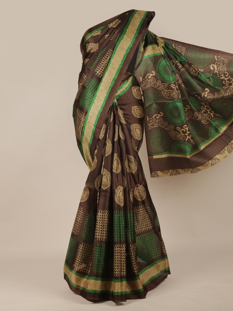

Pothys Brown & Beige Ethnic Motifs Saree