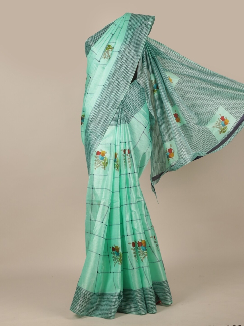 

Pothys Green Floral Saree