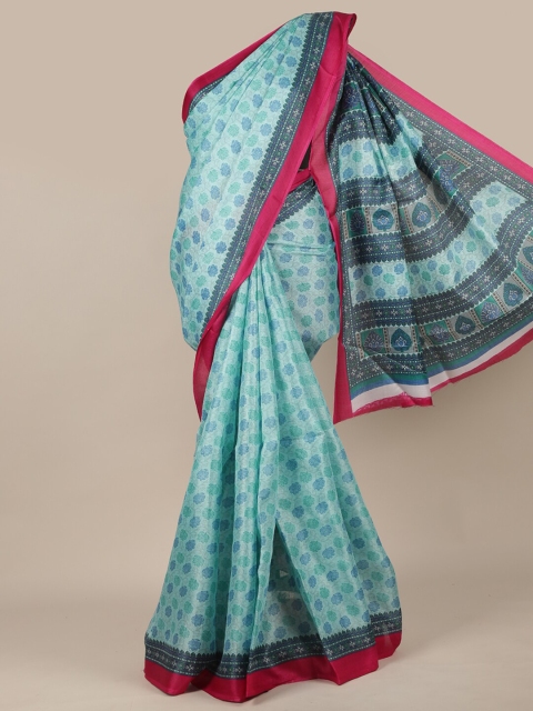 

Pothys Blue & Pink Ethnic Motifs Saree