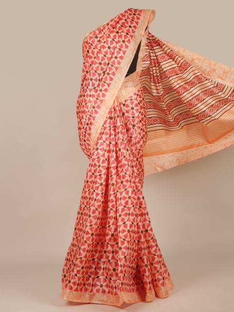 

Pothys Multicoloured Cotton Blend Saree, Multi