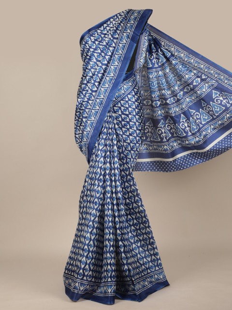 

Pothys Blue & White Printed Saree