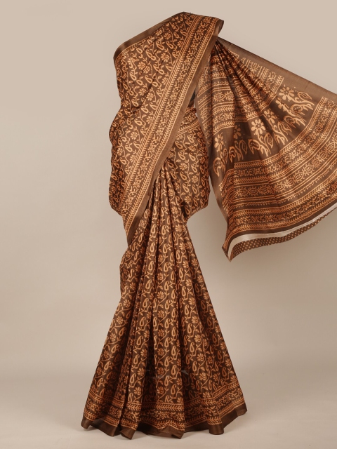 

Pothys Brown Floral Saree
