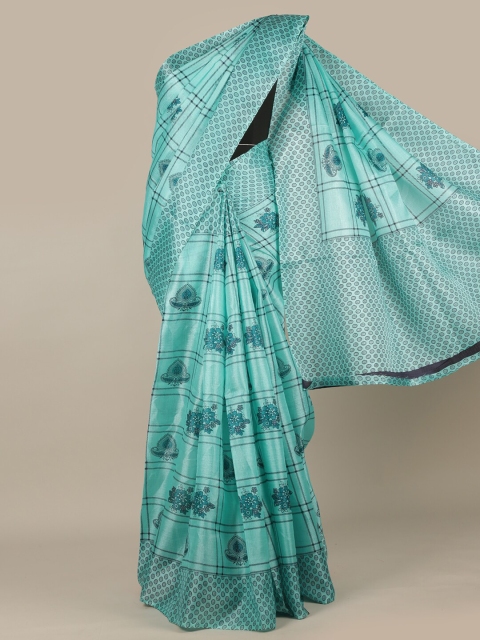 

Pothys Blue & Black Ethnic Motifs Saree
