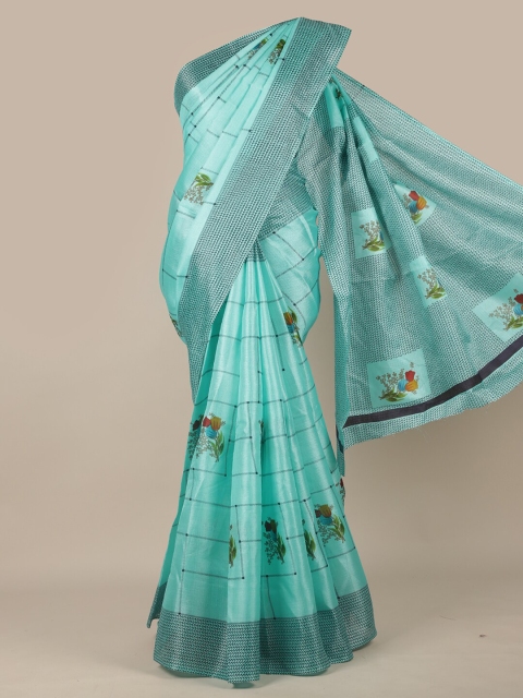 

Pothys Green & Red Ethnic Motifs Saree
